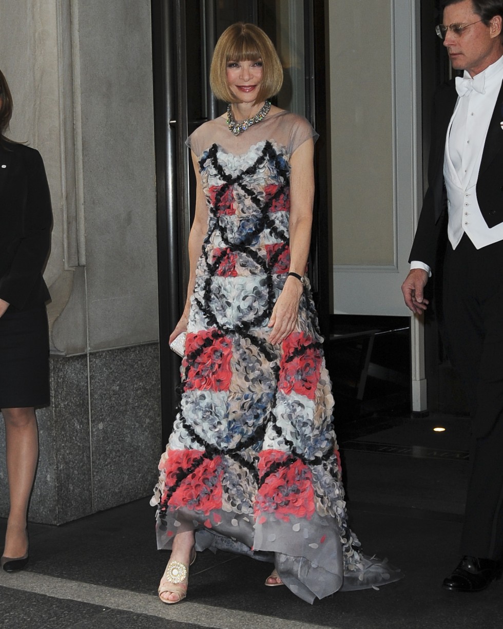 Anna Wintour leaving her hotel for the Met Gala in New York City