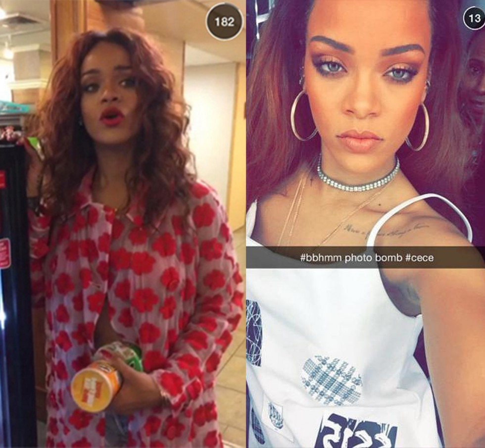 8- rihanna snapchat