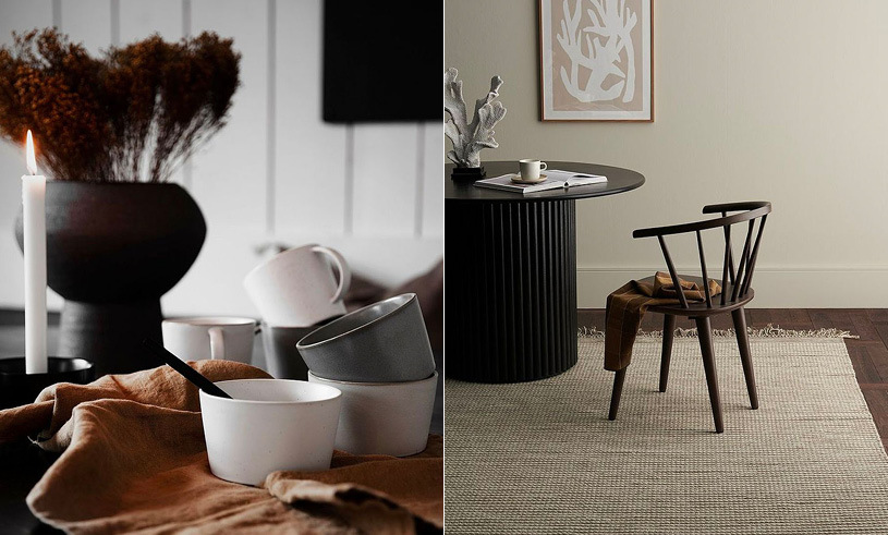 Kitchen interior table chair carpet