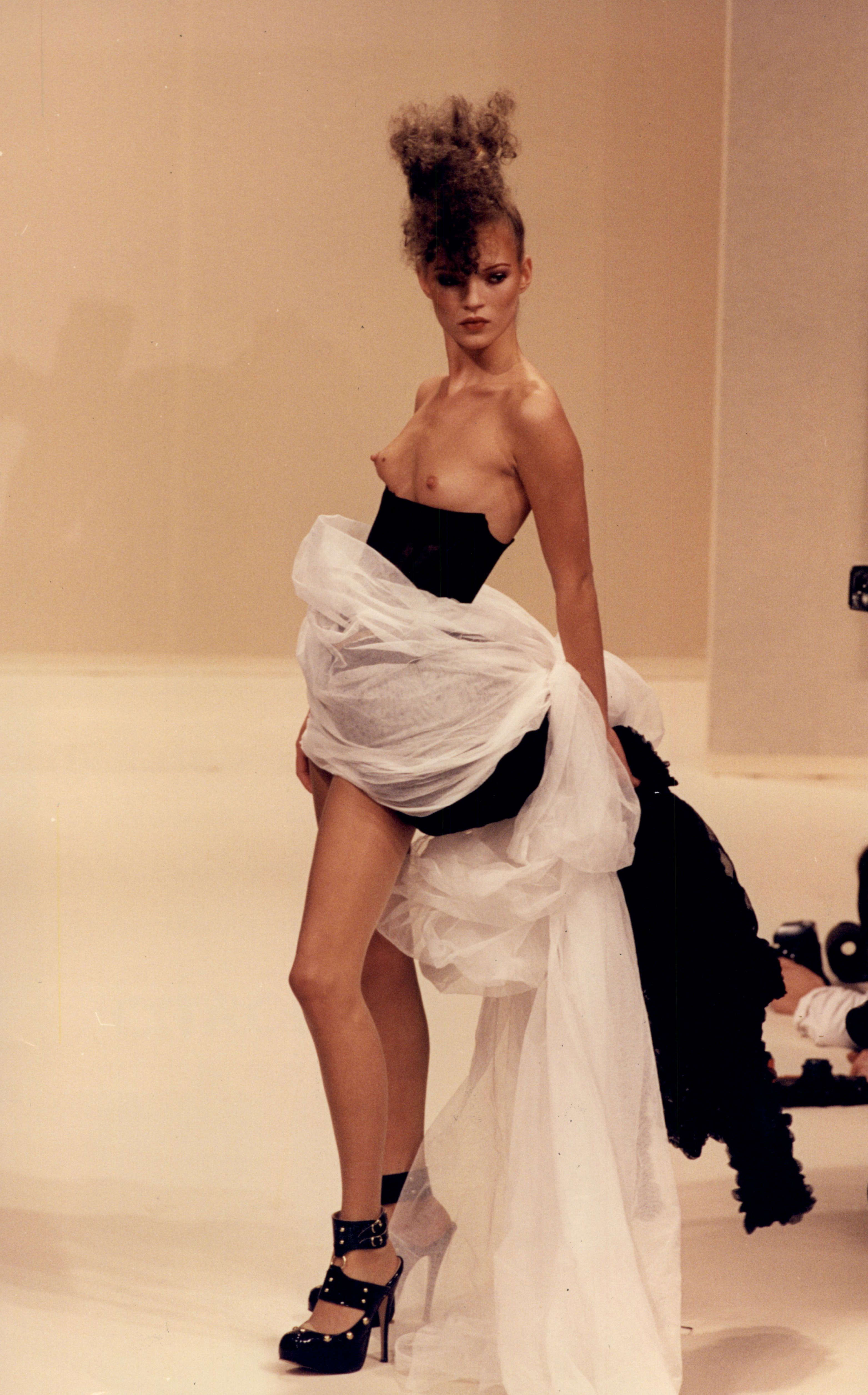 Vivienne Westwood Fashion Show - Paris Fashion Week - Model Kate Moss.