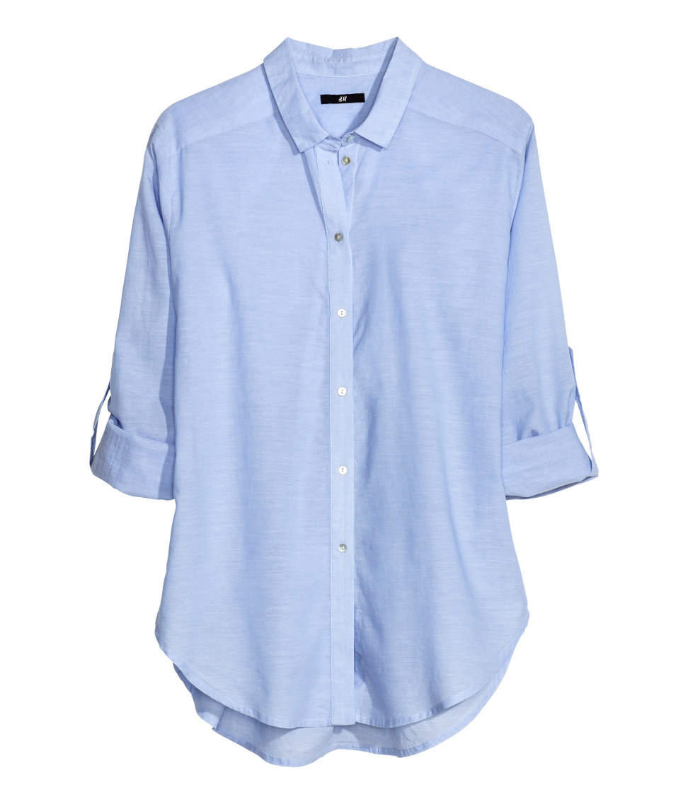 Х б рубашки. Рубашка хлопковая Сандро голубая. H&M рубашка женская голубая Linen Blend 0928936 3 267014. Голубая рубашка женская. Рубашка женская хлопок.