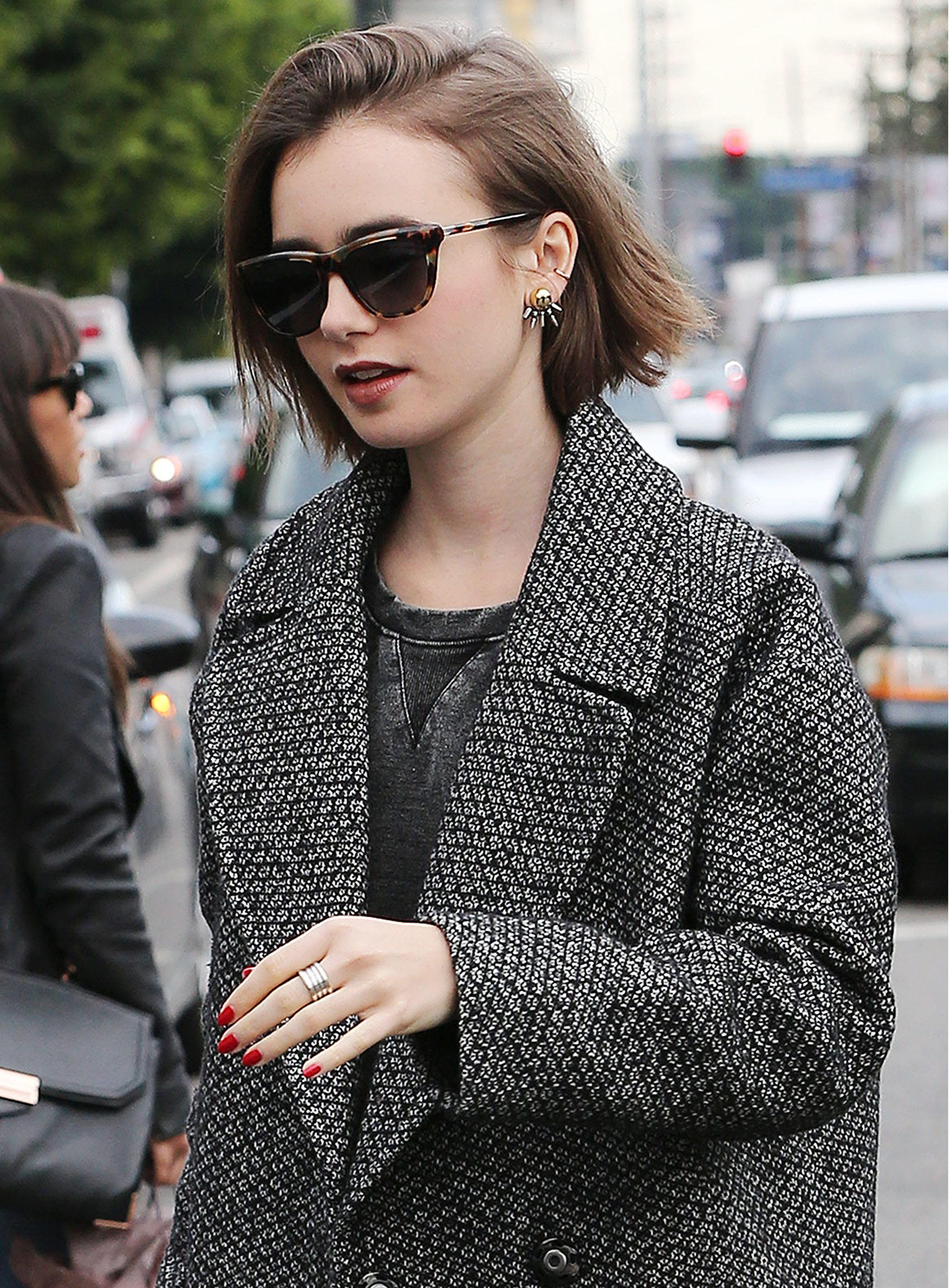 Lily Collins out and about, Los Angeles, America - 15 Dec 2014