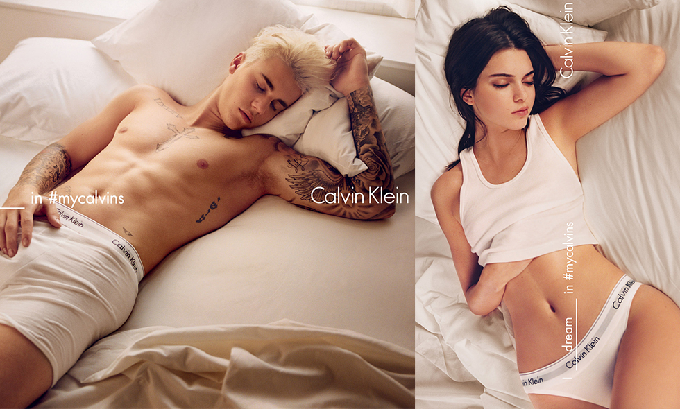 Justin Bieber och Kendall Jenner i Calvin Kleins nya sexiga kampanj