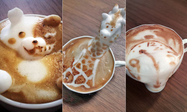 En kopp skummad Grympy cat, någon? Så gör du Latte Art! 
