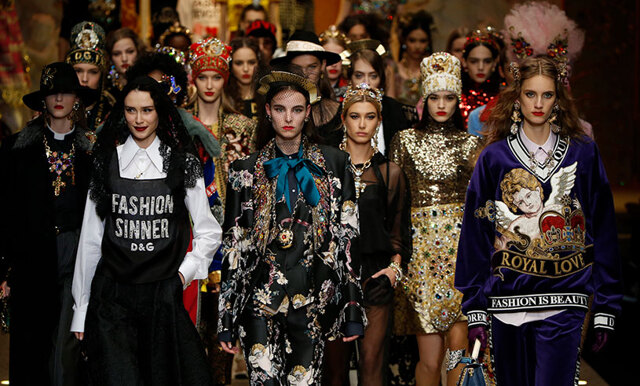 High tech-detaljen på Dolce & Gabbanas visning är Milano Fashion Weeks stora snackis