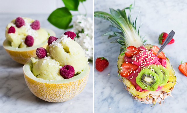 Servera dina smoothies och nice creams i fruktskålar – här är bästa recepten!