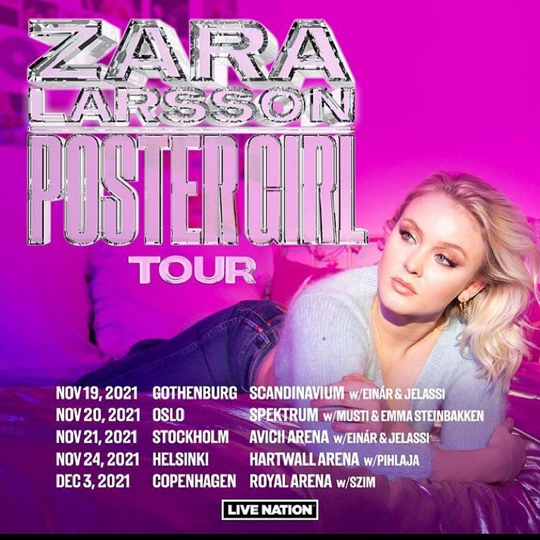 Zara Larsson till Skellefteå - med sin arenaturné Poster Girl Tour ...