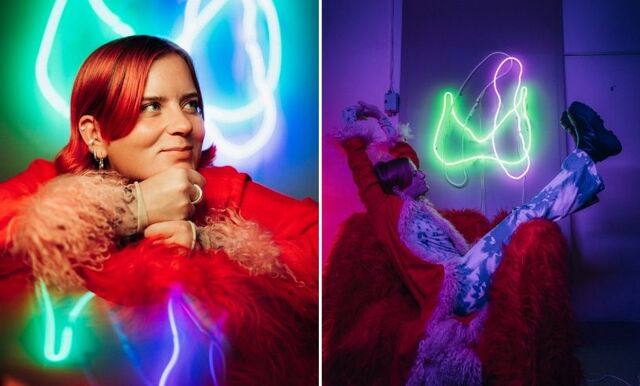 Sloggi samarbetar med neonljuskonstnär för att hylla kvinnokroppens förändring och rörelse