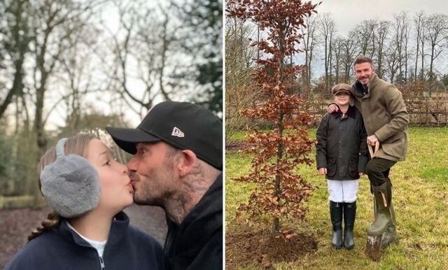 David Beckhams puss med dottern väcker debatt