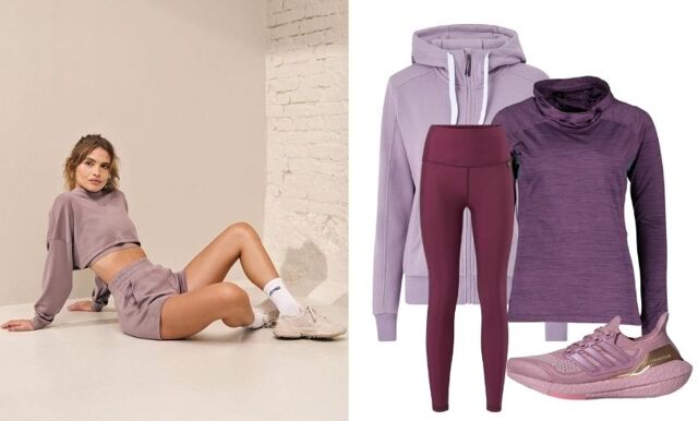 Välj lila på gymmet i vår –  snygga träningskläder i syren, plommon och purpur