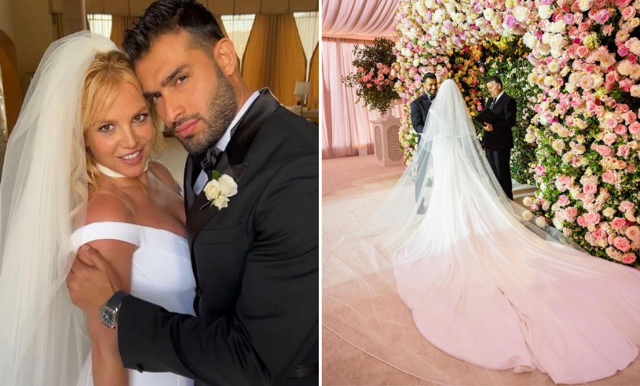Britney Spears har gift sig med fästmannen Sam Asghari – se bilderna här!