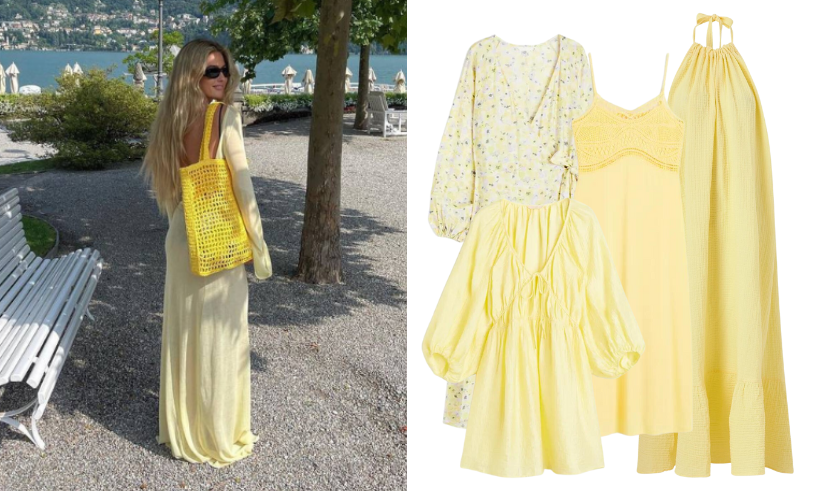 Vackra klänningar i gult – skin ikapp med solen