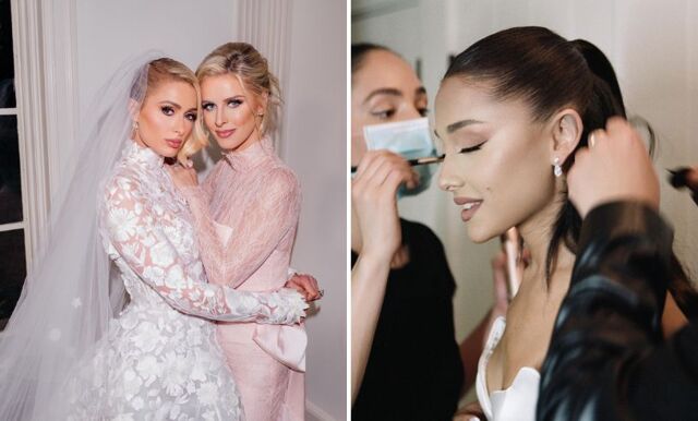 Kändisarnas vackraste brudsminkningar – från Ariana Grande till Paris Hilton