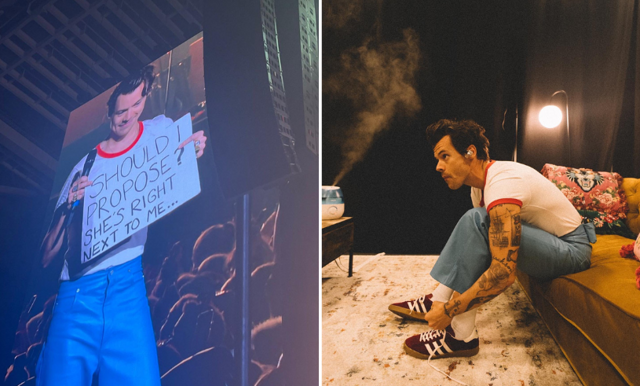 Harry Styles hjälpte fan att fria under konserten i Stockholm