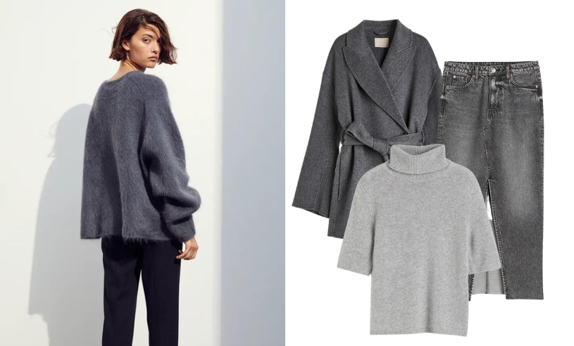 Stilren och chic i höstens gråa plagg från H&M