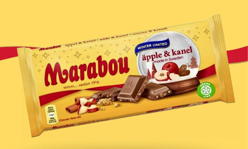 Nyhet från Marabou – choklad med smak av Äpple & Kanel