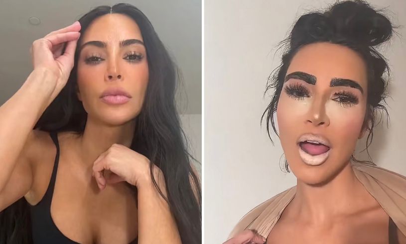 Kim Kardashian chockar fansen med brutal sminkning ny video