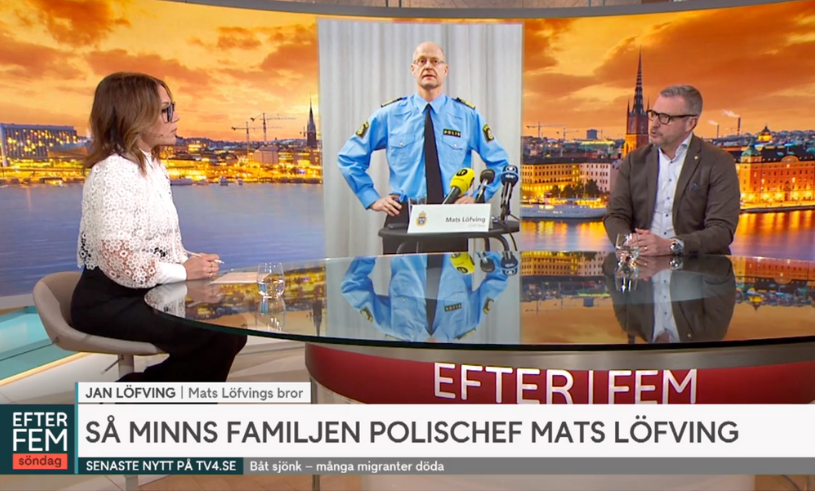 Polischefen Mats Löfvings bror berättar om sorgen och ilskan – “inte värdigt om de kommer till ceremonin”