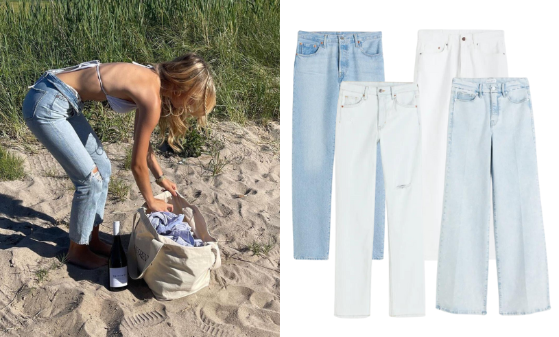 Ljusa jeans hör hemma i sommarens basgarderob – 25 somriga varianter!