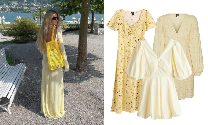 Vackra klänningar i gult – skin ikapp med solen