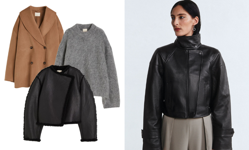 Beige, grått och läder – höstens val för vår outfit