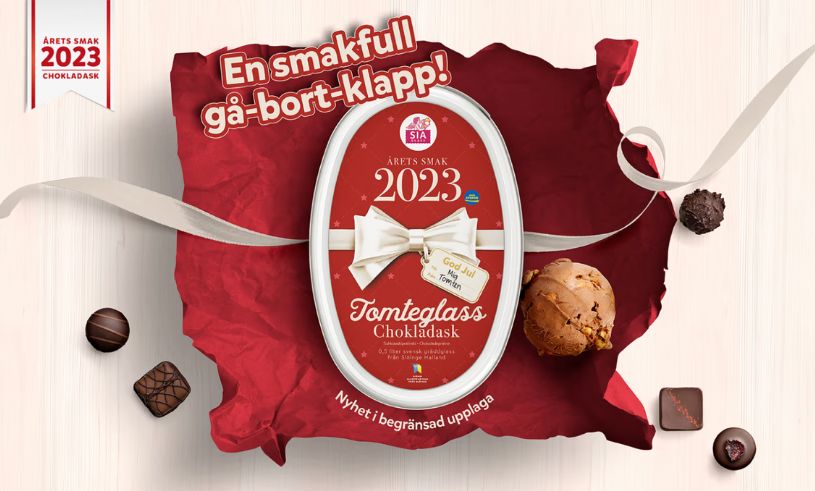 Sia tomteglass 2023 – chokladask