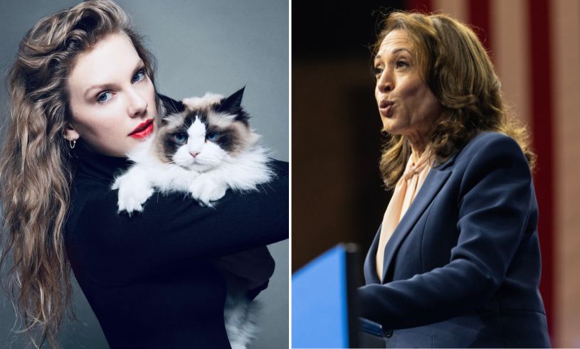 Taylor Swift stöttar Kamala Harris i presidentvalet