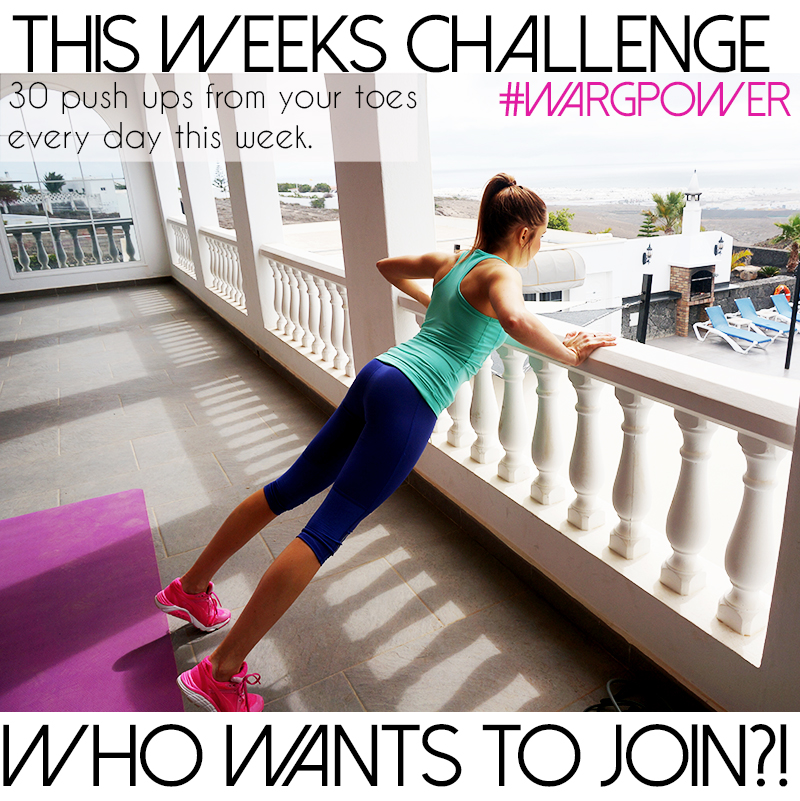 this weeks challenge push ups