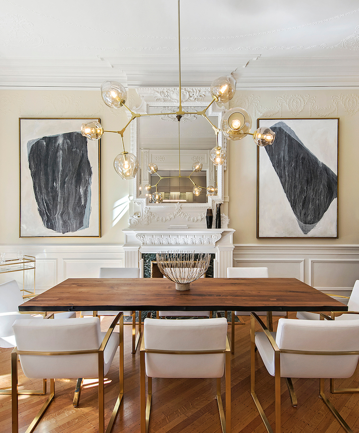 gold-and-white-mouldings-wood-floor-Brooklyn-Townhouse