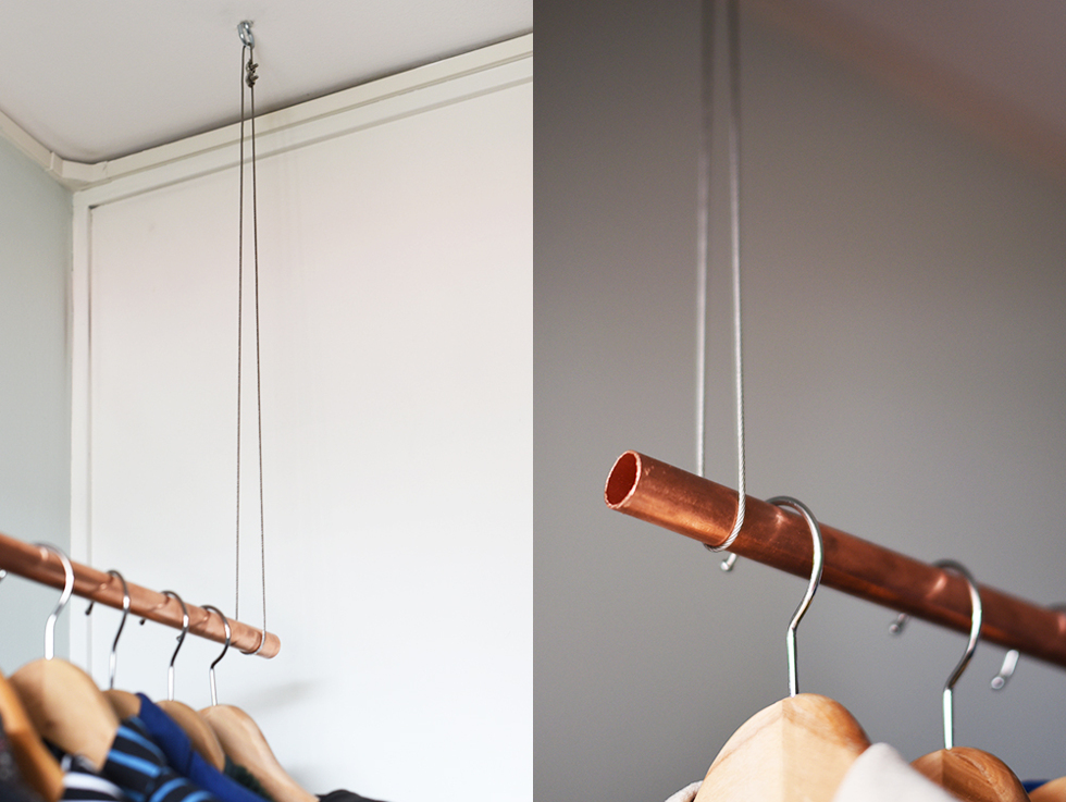 clothing rack copper pipe