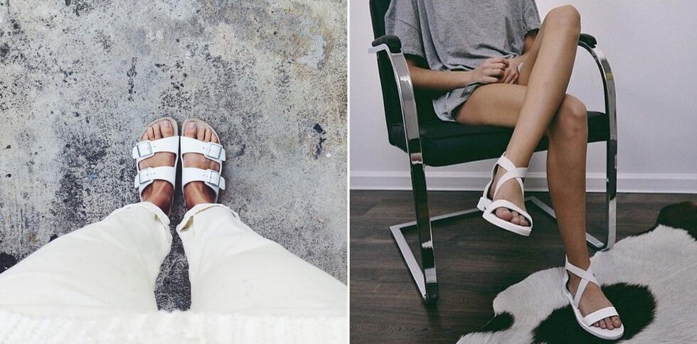 white-sandals
